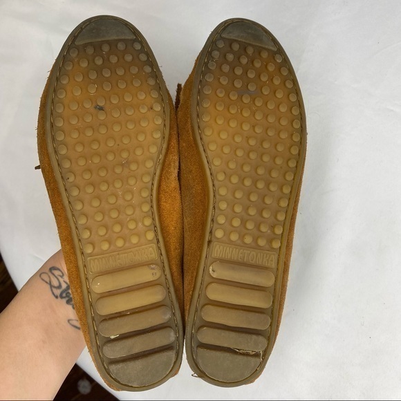 Minnetonka Kilty Leather Suede Moccasins Size 6 - Picture 10 of 10
